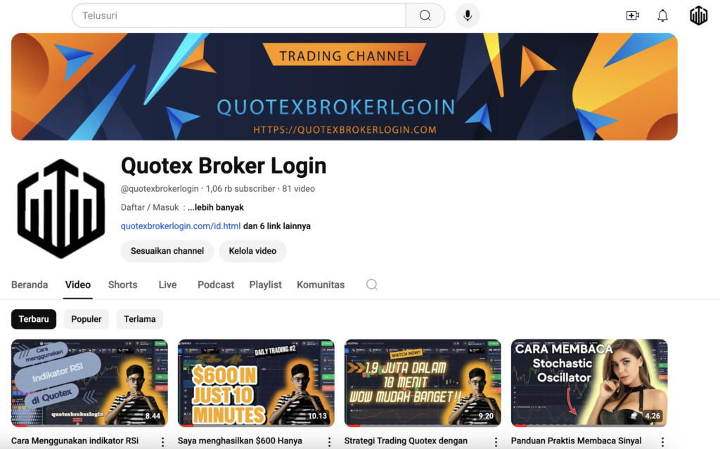 quotex broker login